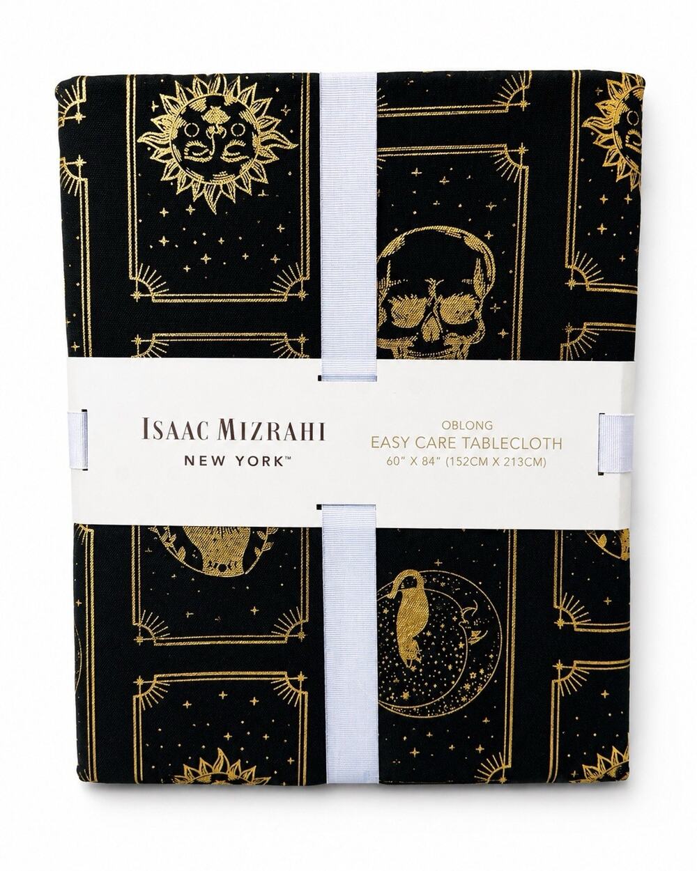 Halloween Isaac Mizrahi Table Cloth Sugar Skull Day of Dead New 70" Round